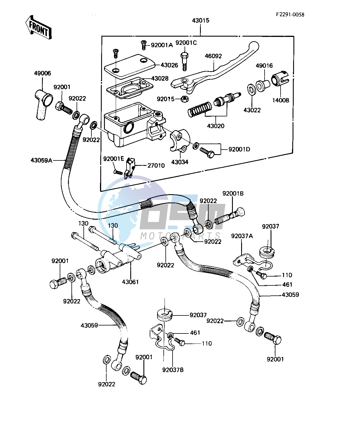 FRONT MASTER CYLINDER -- KZ1100-B2- -