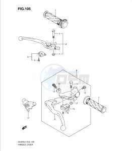 DL650 drawing HANDLE LEVER (DL650AL1 E19)