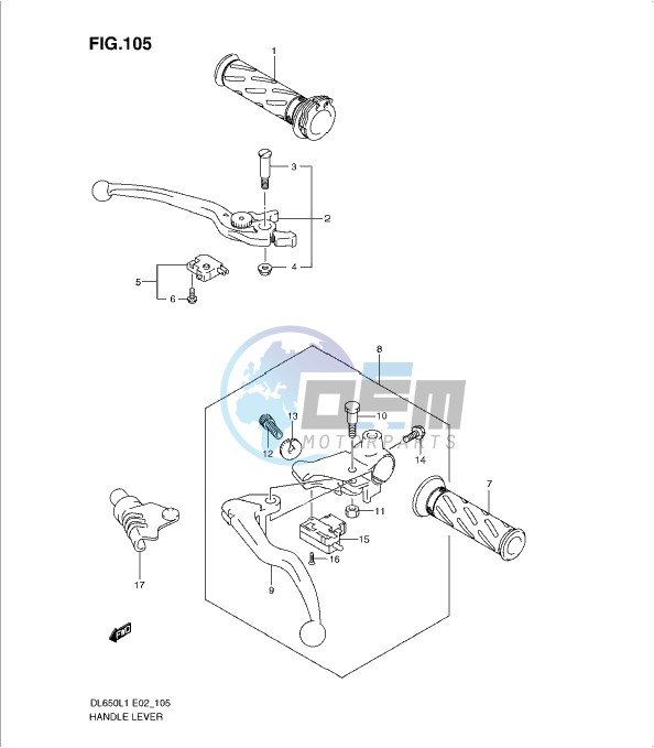 HANDLE LEVER (DL650AL1 E19)