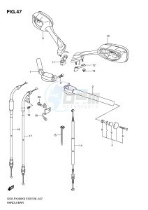 GSX-R1000 (E3-E28) drawing HANDLEBAR