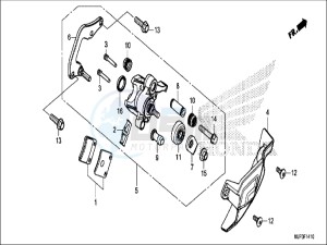 CRF1000DH 2ED - (2ED) drawing PARKING BRAKE CALIPER