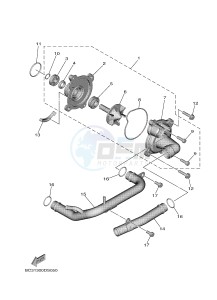 XP530D XP530D-A TMAX DX ABS (BC33) drawing WATER PUMP