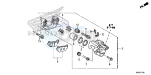 SH125E SH125 E drawing REAR BRAKE CALIPER