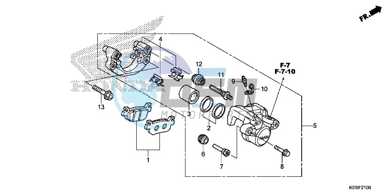 REAR BRAKE CALIPER