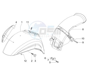 S 125 4T E3 drawing Wheel housing - Mudguard