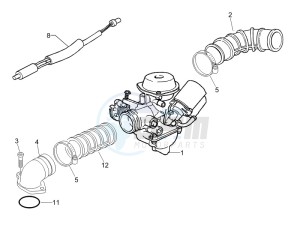 Zip & Zip 50 Fly 100 drawing Carburettor, assembly - Union pipe