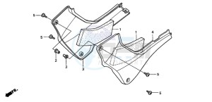 CB600F2 HORNET drawing SIDE COVER