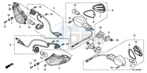 CBR1000RA9 UK - (E / ABS MKH) drawing WINKER (CBR1000RR9,A/RA9, A)