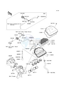 ZX 636 B [NINJA ZX-6R[ (B1-B2) [NINJA ZX-6R drawing AIR CLEANER