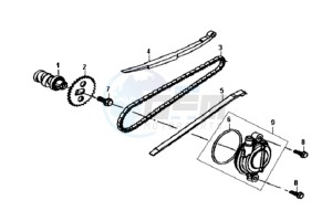 FIDDLE II 50 25KMH NEW ENGINE drawing CHAIN / CHAIN TENSIONER / CHAIN GUIDE