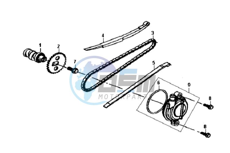 CHAIN / CHAIN TENSIONER / CHAIN GUIDE