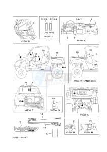 YXE700E YXE70WPHH (2MBG) drawing EMBLEM & LABEL 1