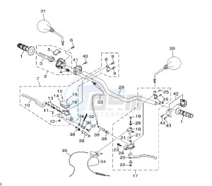 XT X BRA 125 drawing STEERING HANDLE