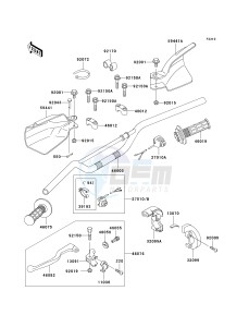 KLX 250 D [KLX250R] (D2-D4) [KLX250R] drawing HANDLEBAR