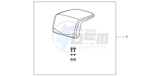 XL1000VA9 UK - (E / ABS MKH) drawing TOP BOX PILLION PAD (TOP)