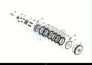 NH-X125 (ME12B2-EU) (E5) (M1) drawing CLUTCH