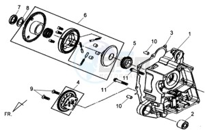 CELLO 50 drawing CRANKCASE RIGHT / OILPUMP