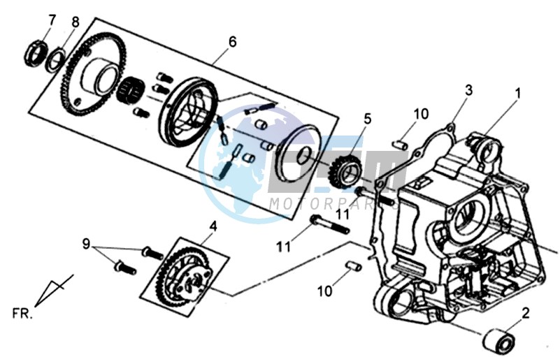 CRANKCASE RIGHT / OILPUMP