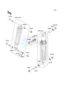 KSV 700 A [KFX700 AND V FORCE] (A1-A2) [KFX700 AND V FORCE] drawing SHOCK ABSORBER-- S- -