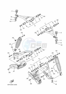 YFM700FWAD YFM70GPXK (B4FA) drawing FRONT SUSPENSION & WHEEL