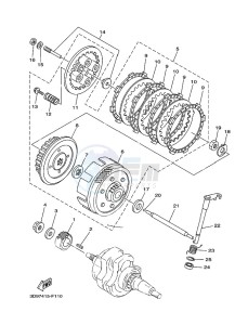 YBR125E YBR 125E (BN9M) drawing CLUTCH