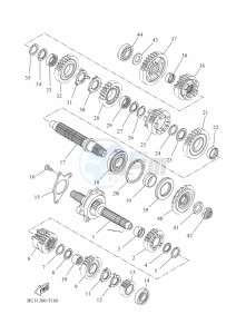 XSR700 MTM690D-U (BJY1) drawing TRANSMISSION