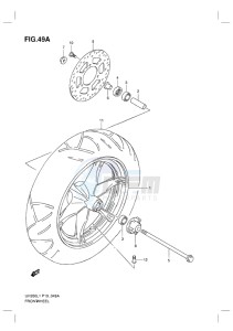 UH200 BURGMAN EU drawing FRONT WHEEL (EXECUTIVE MODEL)