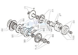 Ark AC 45 Tribal- White-Matt Black 50 drawing Driving pulley