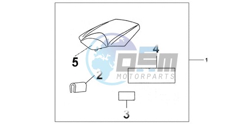 REAR SEAT COWL PEARL SIREN BLUE