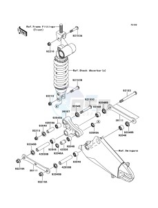 NINJA ZX-6R ZX600R9F FR GB XX (EU ME A(FRICA) drawing Suspension