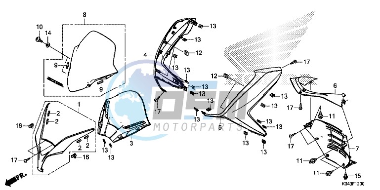 FRONT COVER/ METER VISOR