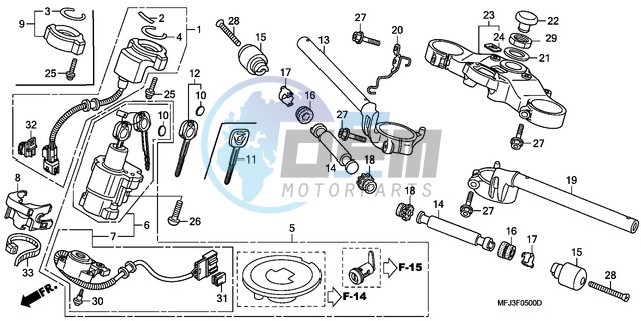 HANDLE PIPE/TOP BRIDGE