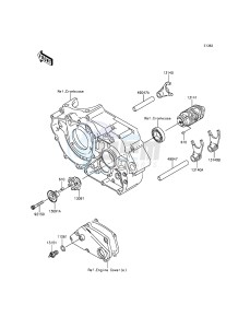 KLX250 KLX250SEF XX (EU ME A(FRICA) drawing Gear Change Drum/Shift Fork(s)