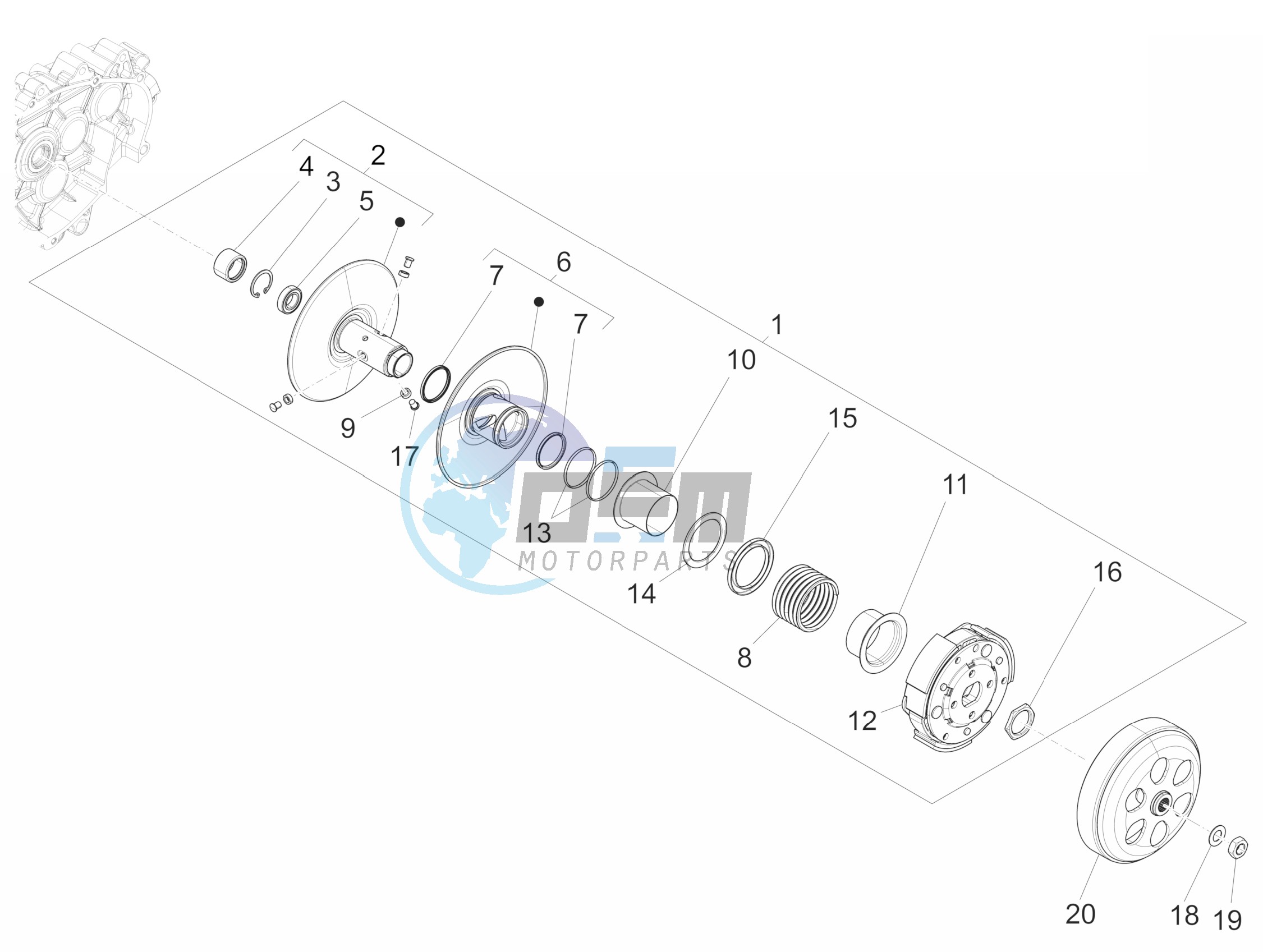 Driven pulley