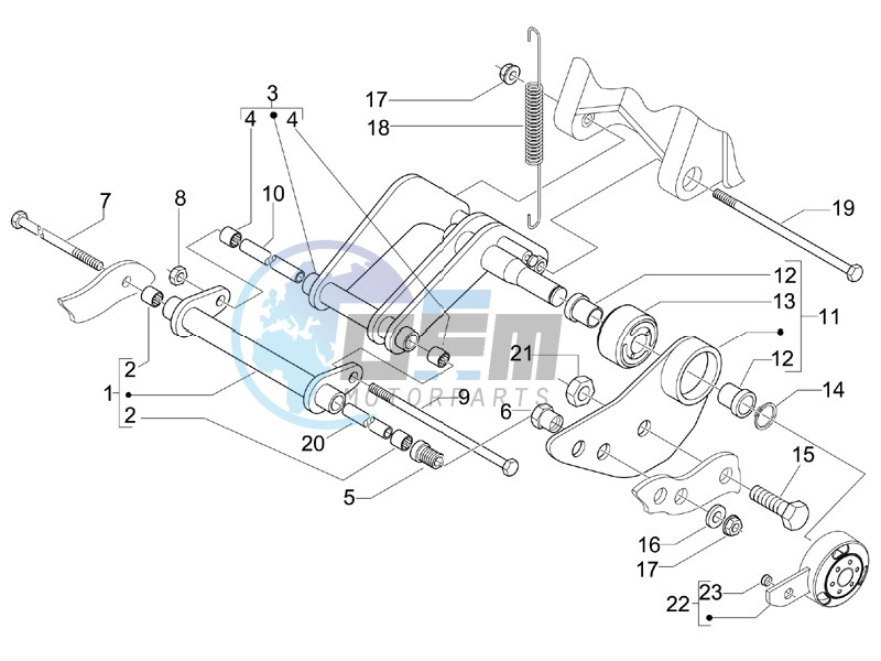 Swinging arm