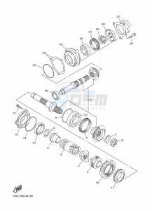 FJR1300-AE (B96S) drawing MIDDLE DRIVE GEAR