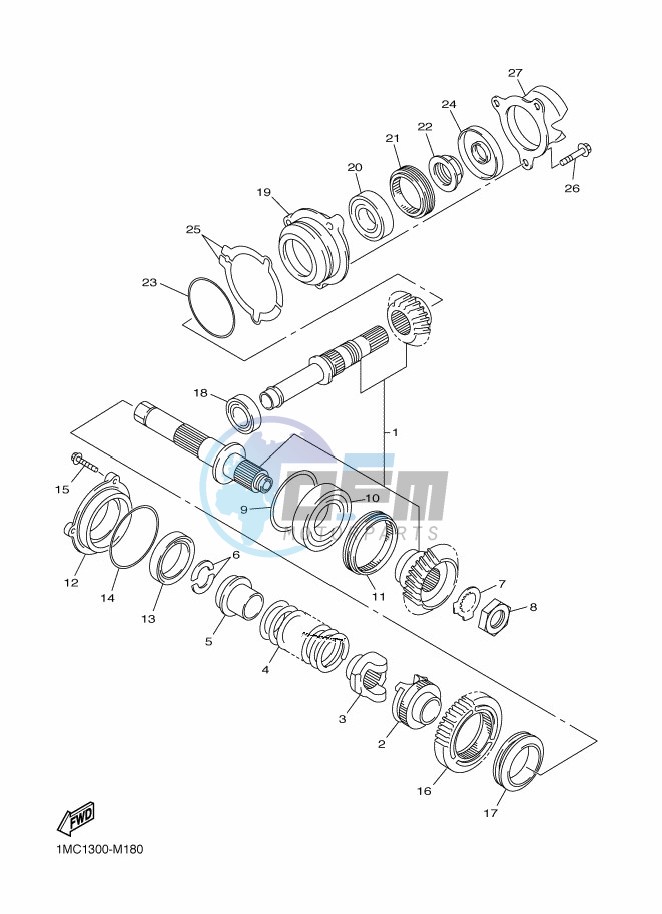 MIDDLE DRIVE GEAR