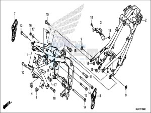 CB500FAH CB500F ED drawing FRAME BODY