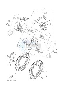 MTM690 XSR700 (B347 B347 B347 B347) drawing FRONT BRAKE CALIPER