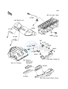 NINJA ZX-10R ZX1000E8F FR GB XX (EU ME A(FRICA) drawing Fuel Injection