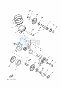 YFM700R (BMD6) drawing CRANKSHAFT & PISTON