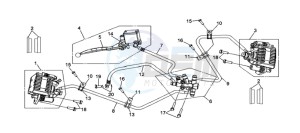 QUAD RAIDER 600 LONG CHASSIS drawing BRAKE CALIPER FOR / BRAKE LEVER / BRAKE LINES