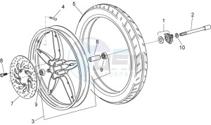 Scarabeo 50 2t e2 (eng. piaggio) drawing Front wheel