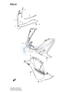 UH125 ABS BURGMAN EU drawing FRONT LEG SHIELD