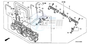 CB600FA39 France - (F / ABS CMF ST) drawing THROTTLE BODY