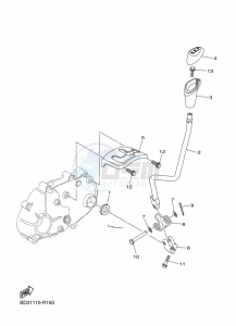 YFM90R (BD3J) drawing SHIFT SHAFT