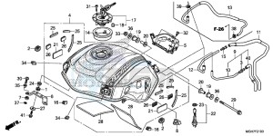 VFR1200XDLF CrossTourer - VFR1200X Dual Clutch 2ED - (2ED) drawing FUEL TANK