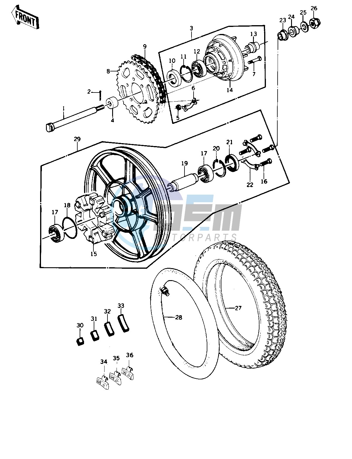 REAR WHEEL_TIRE_HUB_CHAIN -- 77-78 B1_B2- -