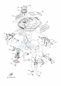 XSR700 MTM690-U (BLH1) drawing FUEL TANK