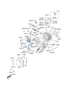 KSF 50 B [KFX50] (B7F-B9S) B7F drawing CYLINDER HEAD-- B7F- -